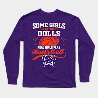 Basketball Design For Basketball Girls Long Sleeve T-Shirt